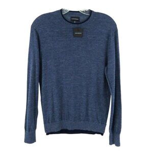 Club Monaco Double Hem Crew Sweater Heathered Blue Womens Size XS New Tag